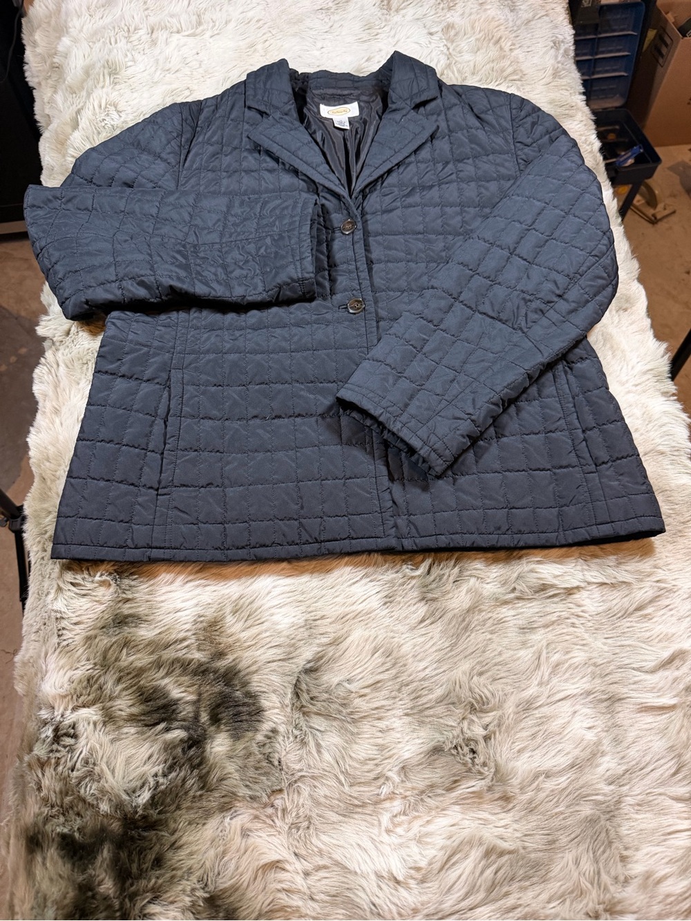 Vintage Talbots Women’s Size 12 Quilted Jacket in Black